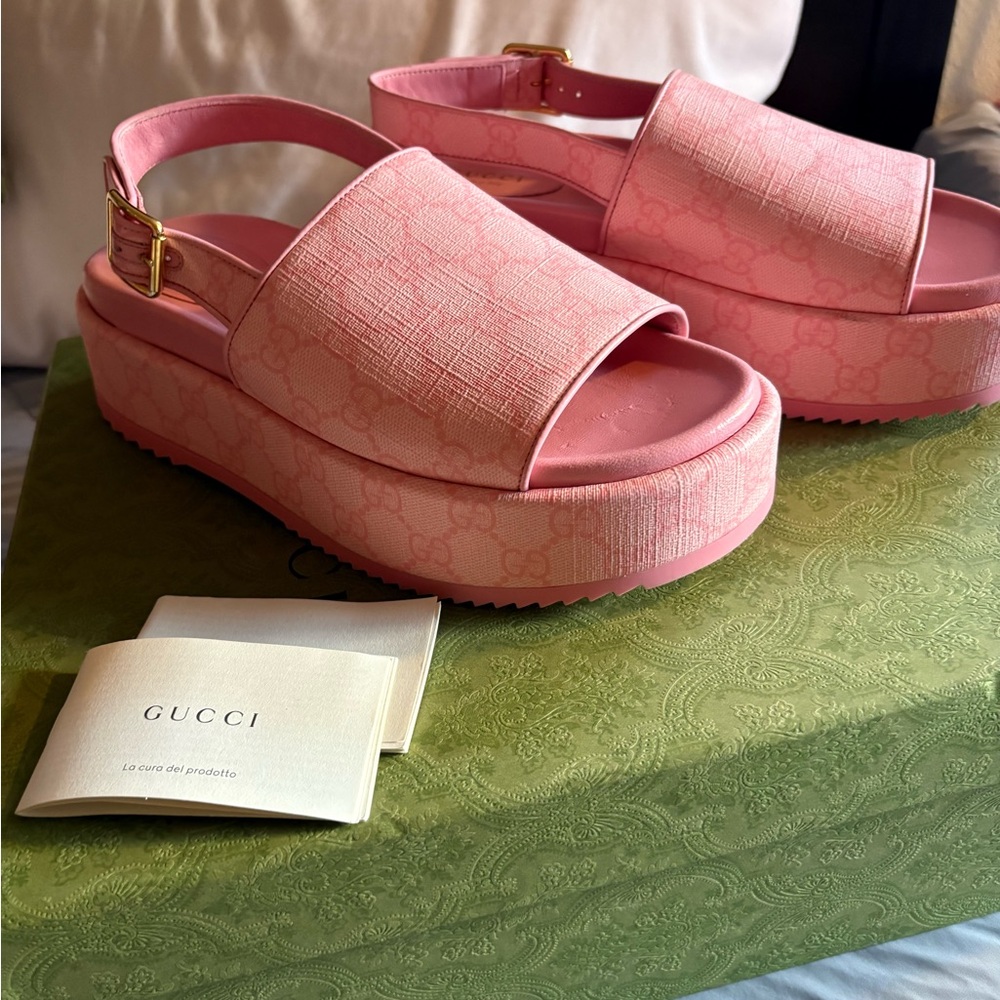 Gucci Blush Pink Platform Sandals